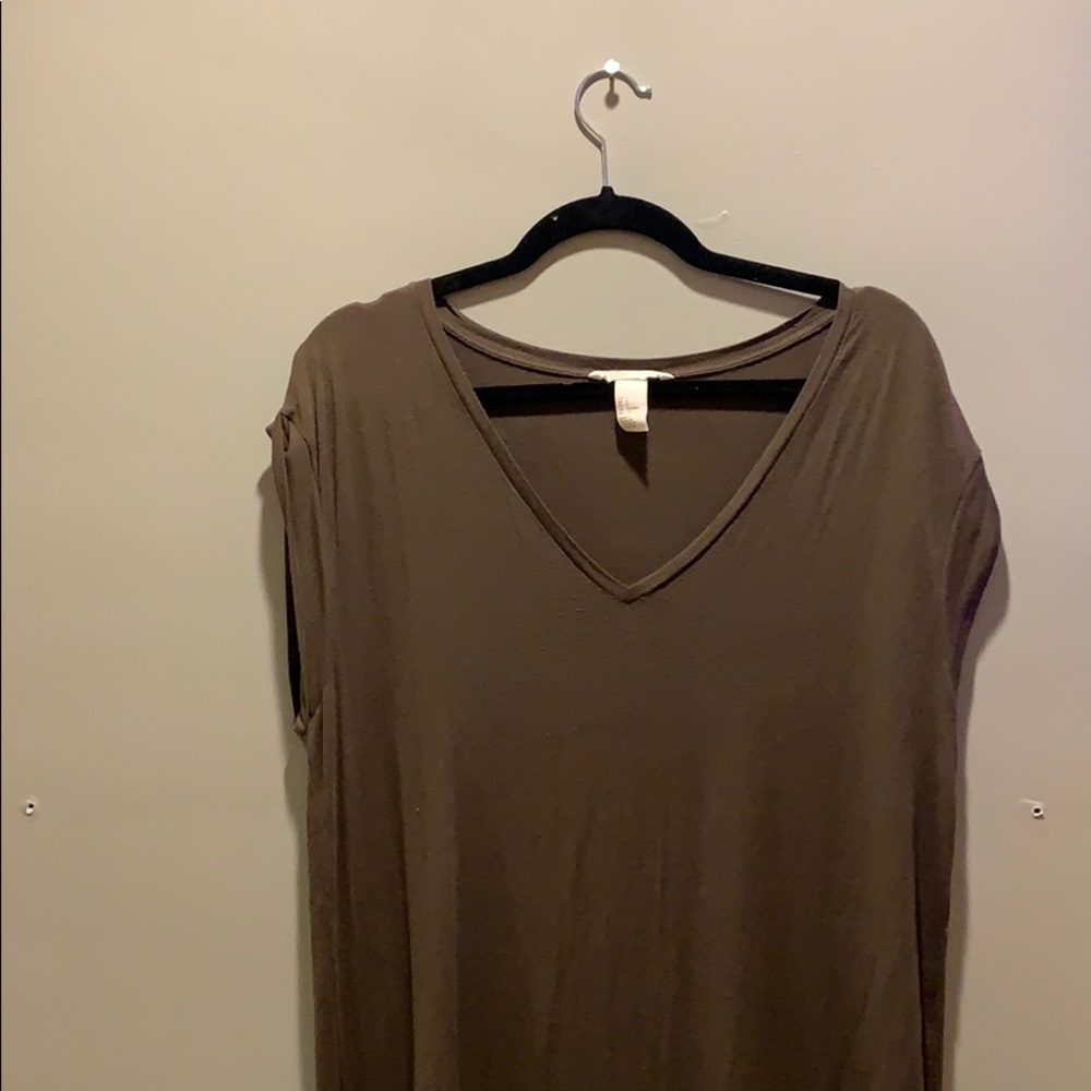 H&M Super Soft Flowy Forest Green Dress